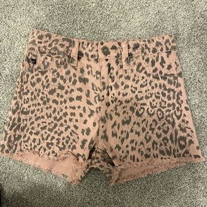 Adorable pink animal print cut offs, new w/o tags